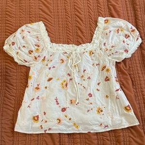 Sezane floral blouse